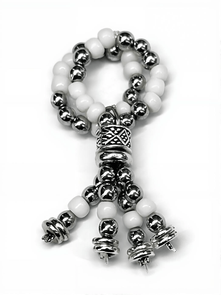 Zhivago Women Accessories White and Silver Tala Beads