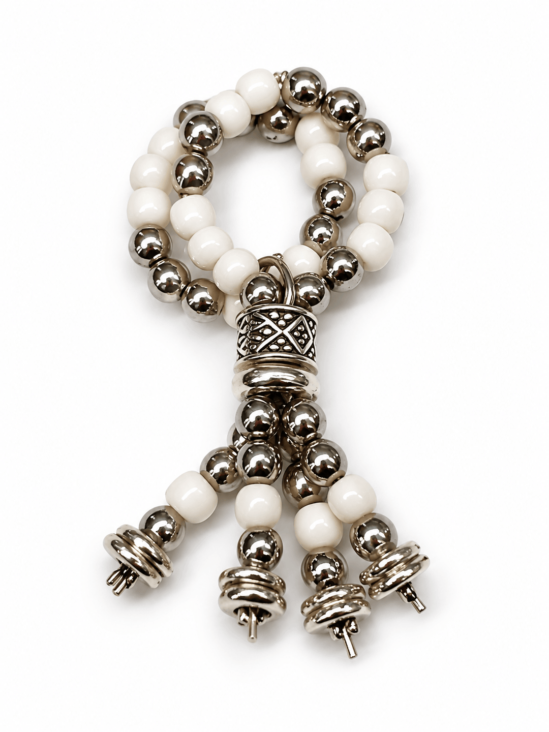 Zhivago Women Accessories White and Silver Tala Beads