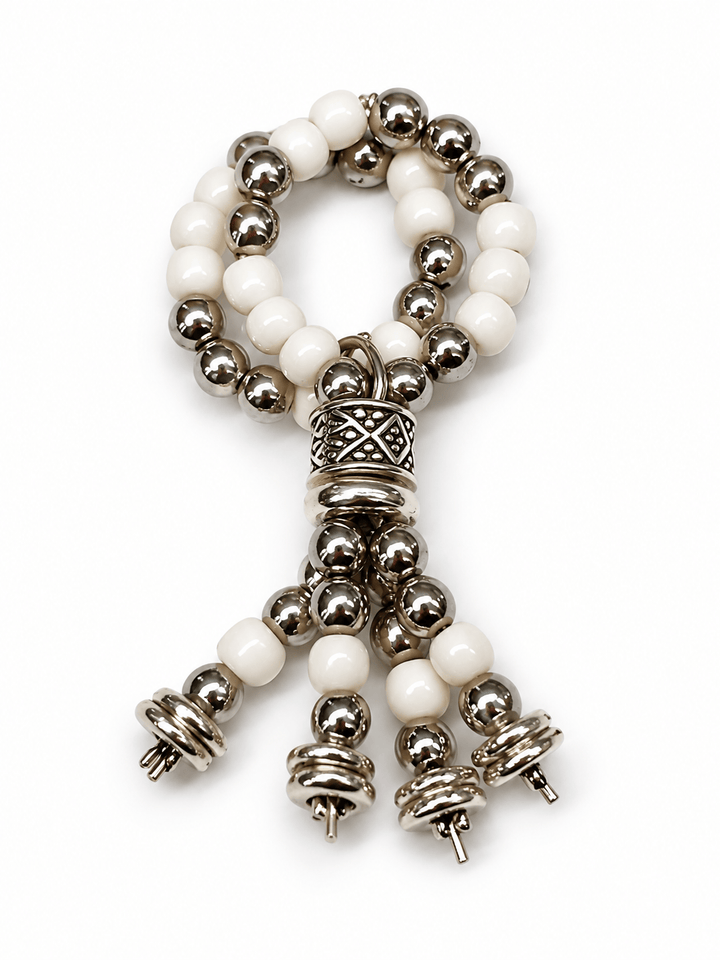 Zhivago Women Accessories White and Silver Tala Beads