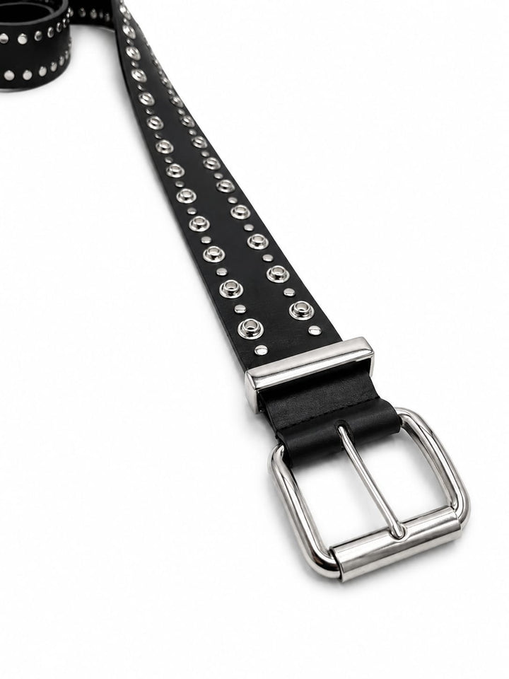 Zhivago Women Women Accessories 115CM Midnight Stud Belt – Genuine Leather