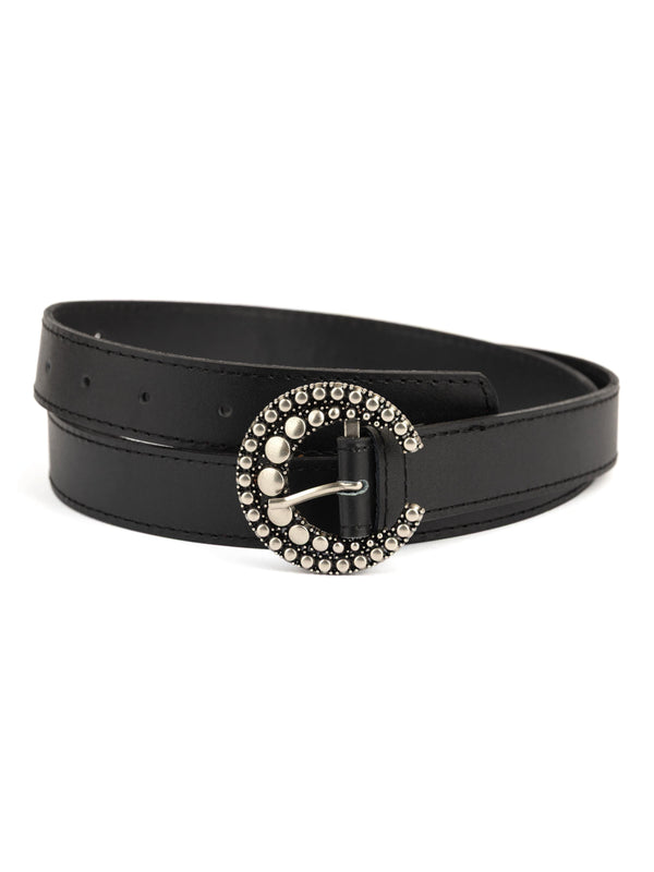 Zhivago Women Women Accessories Vera Black Slim Belt – Genuine Leather