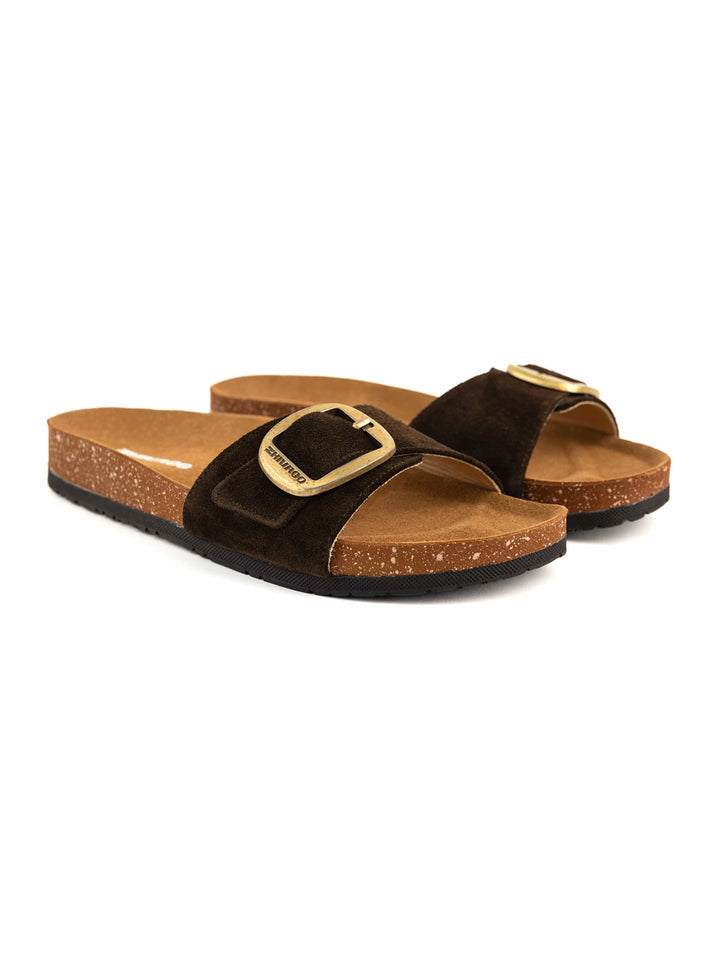 Zhivago Women Women Summer Slides Brown / 36 Mono - Genuine Leather