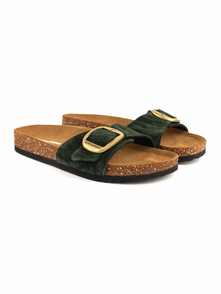 Zhivago Women Women Summer Slides Olive / 36 Mono - Genuine Leather