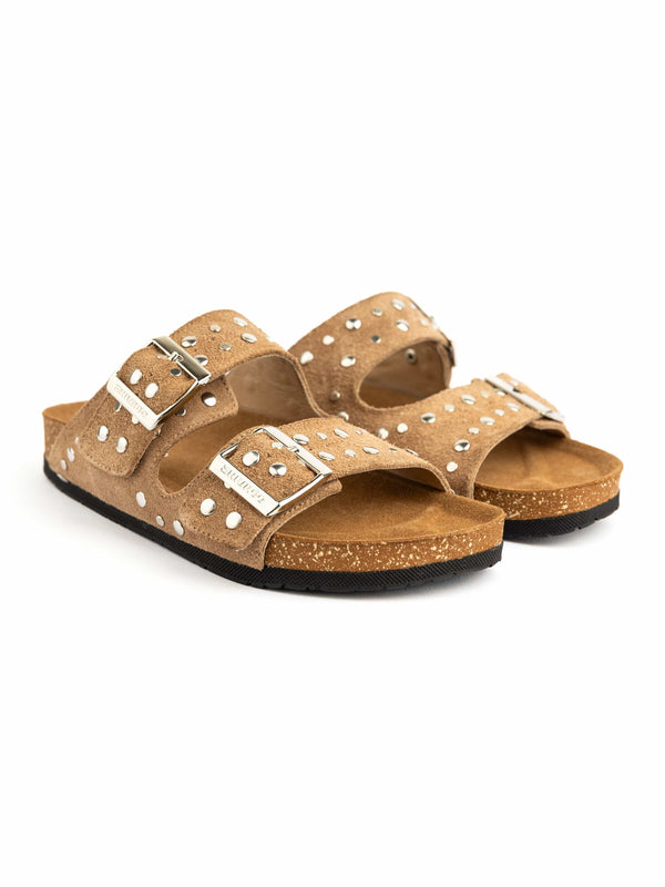 Zhivago Women Women Summer Slides Pinsa Beige - Genuine Leather