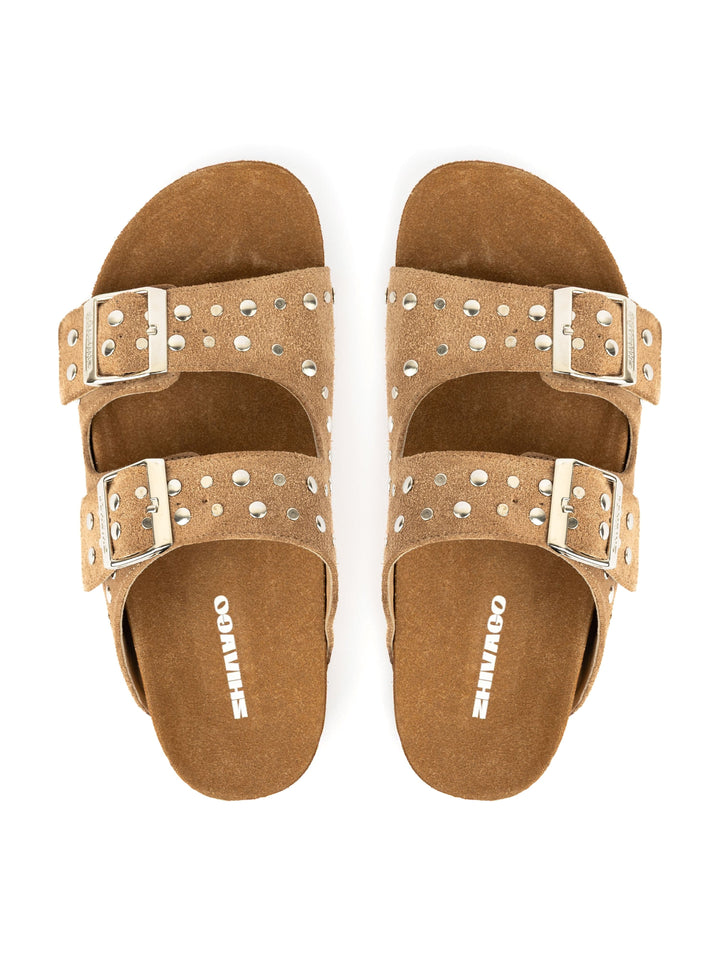 Zhivago Women Women Summer Slides Pinsa Beige - Genuine Leather