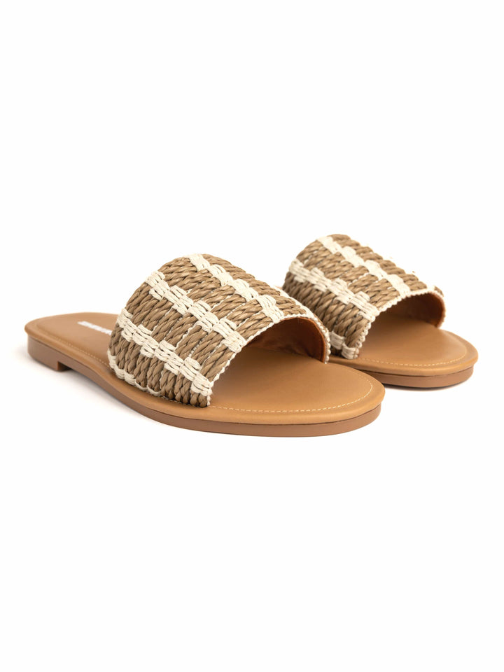 Zhivago Women Women Summer Slides Rafia Beige