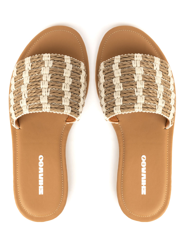 Zhivago Women Women Summer Slides Rafia Beige