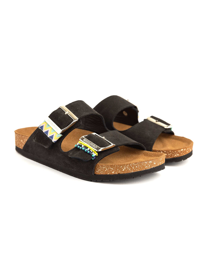 Zhivago Women Women Summer Slides Grey / 36 Stack - Genuine Leather