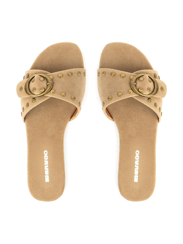 Zhivago Women Women Summer Slides Vee Beige