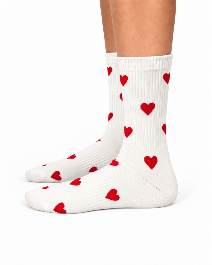 Zhivago Women Women Winter Slides All-Over Hearts socks