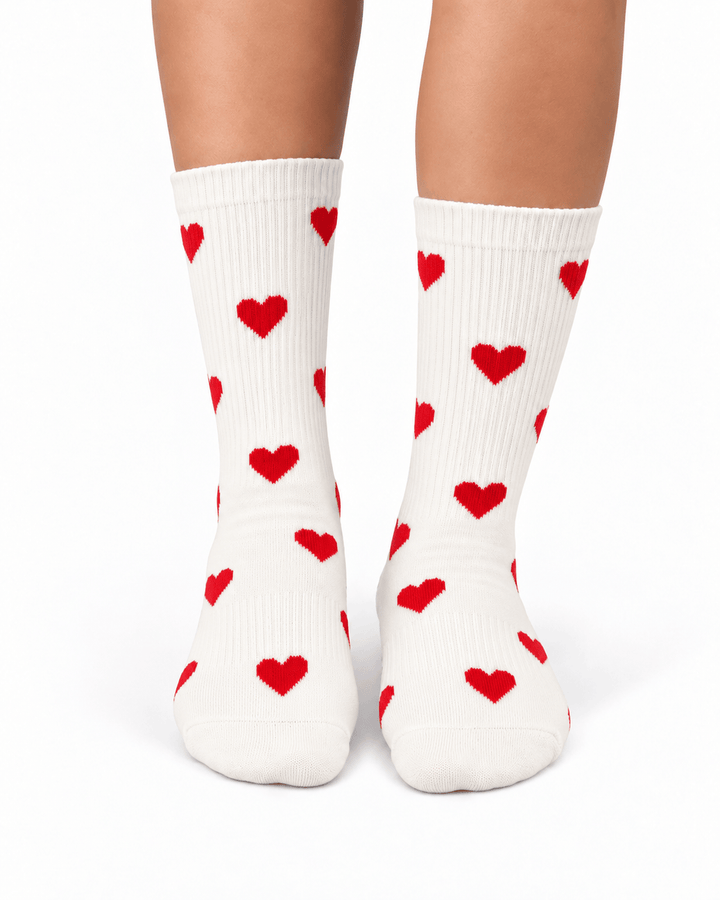 Zhivago Women Women Winter Slides All-Over Hearts socks