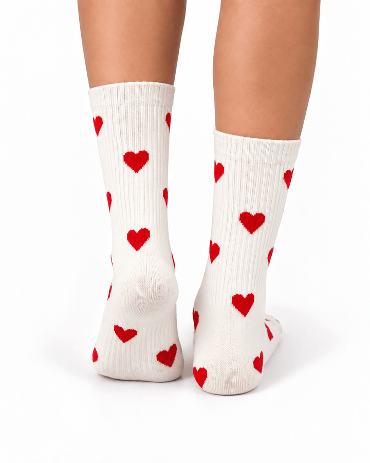 Zhivago Women Women Winter Slides All-Over Hearts socks