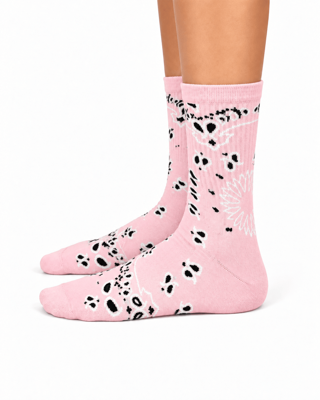 Zhivago Women Women Winter Slides Bandana Crew Socks