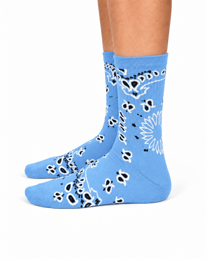 Zhivago Women Women Winter Slides Bandana Crew Socks