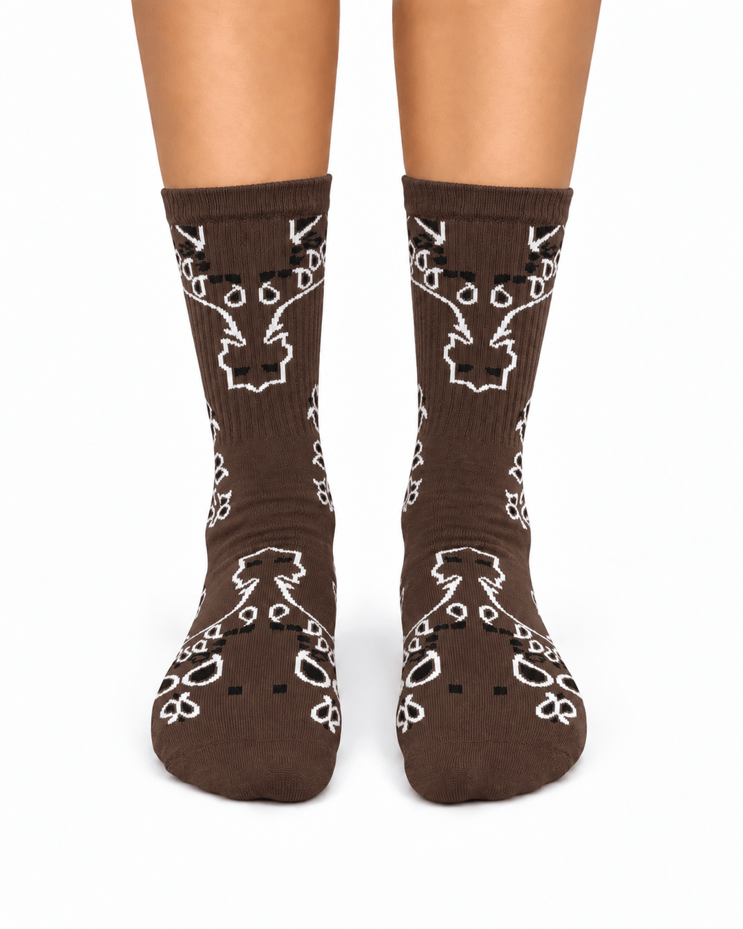 Zhivago Women Women Winter Slides Bandana Crew Socks