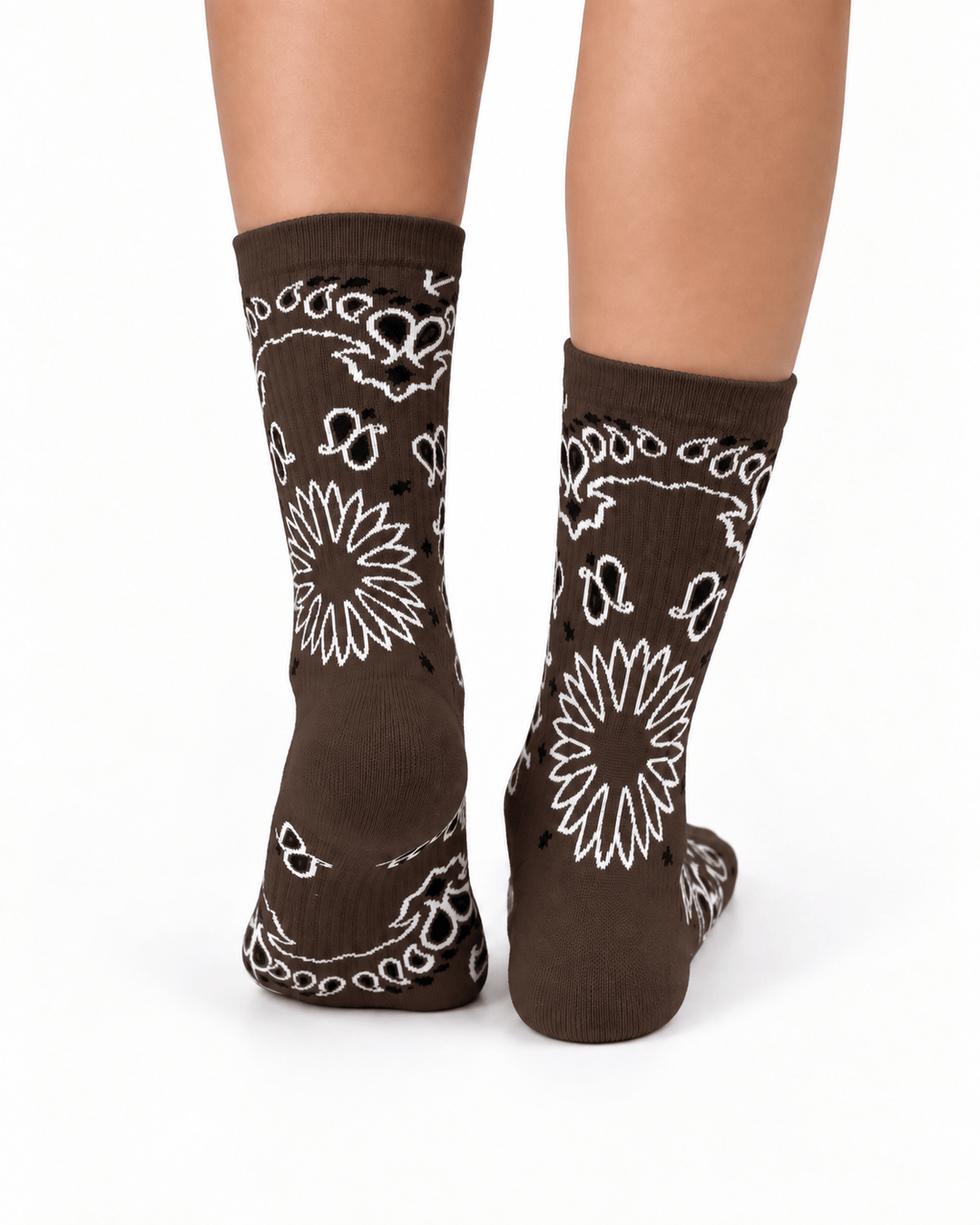 Zhivago Women Women Winter Slides Bandana Crew Socks