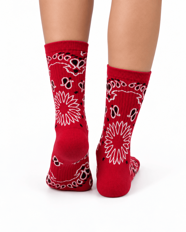 Zhivago Women Women Winter Slides Bandana Crew Socks