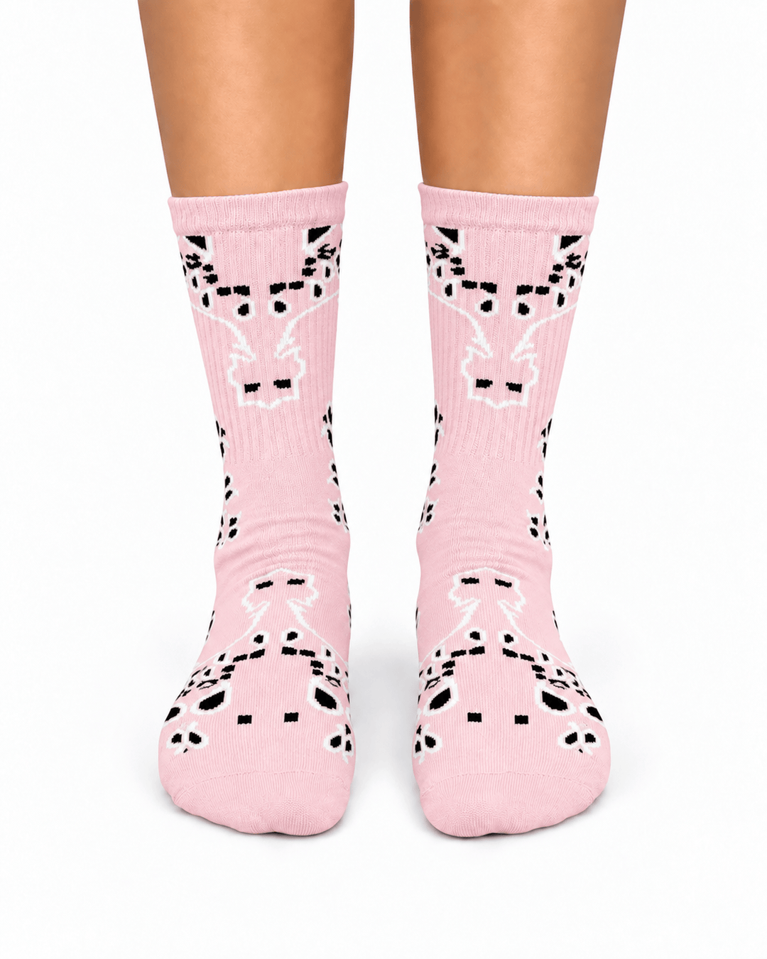 Zhivago Women Women Winter Slides Bandana Crew Socks