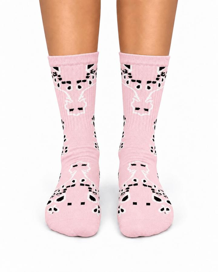Zhivago Women Women Winter Slides Bandana Crew Socks