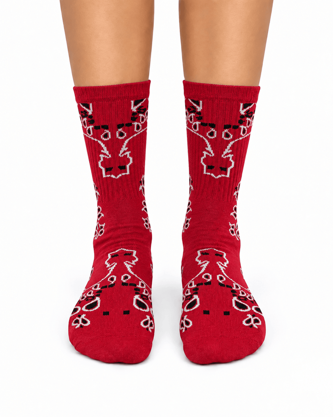 Zhivago Women Women Winter Slides Bandana Crew Socks