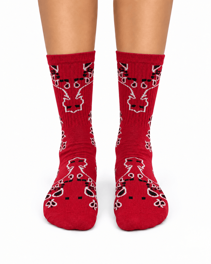 Zhivago Women Women Winter Slides Bandana Crew Socks