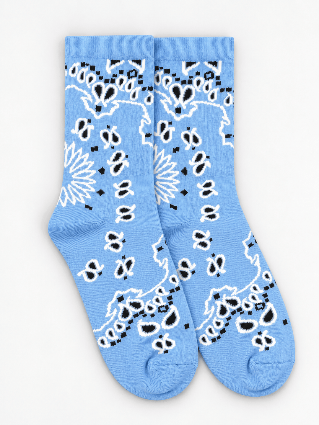Zhivago Women Women Winter Slides Powder Blue Bandana Crew Socks