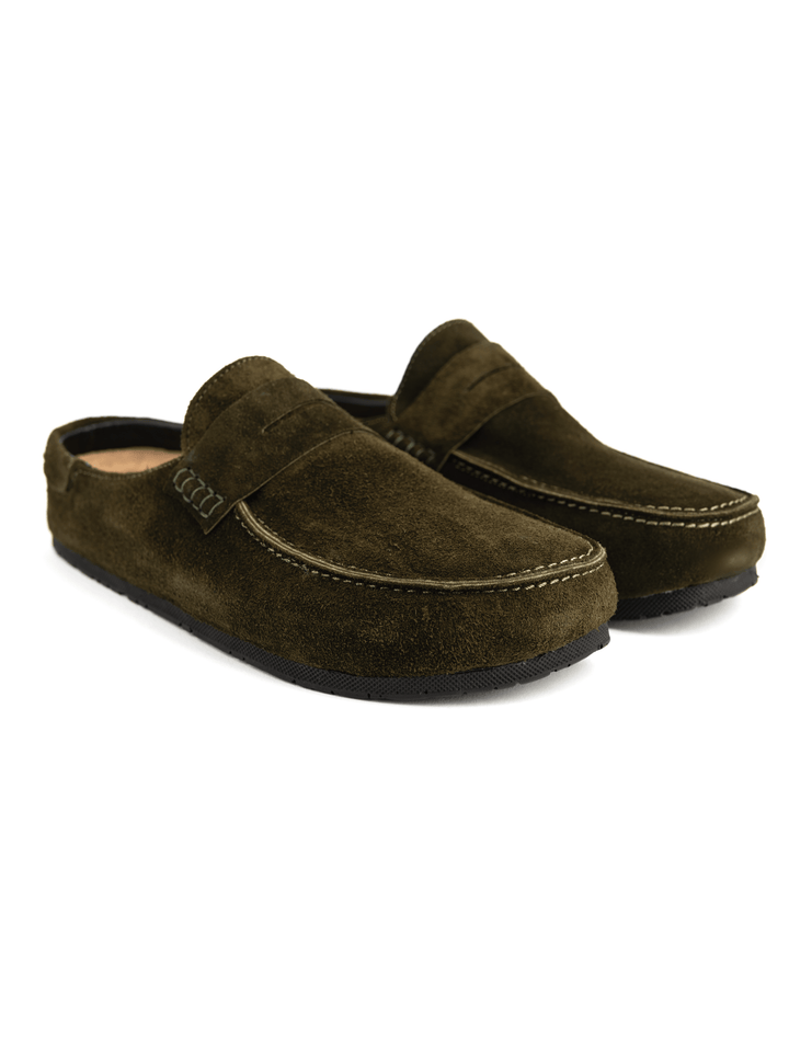 Zhivago Women Women Winter Slides Lenn Olive Green - Genuine Leather