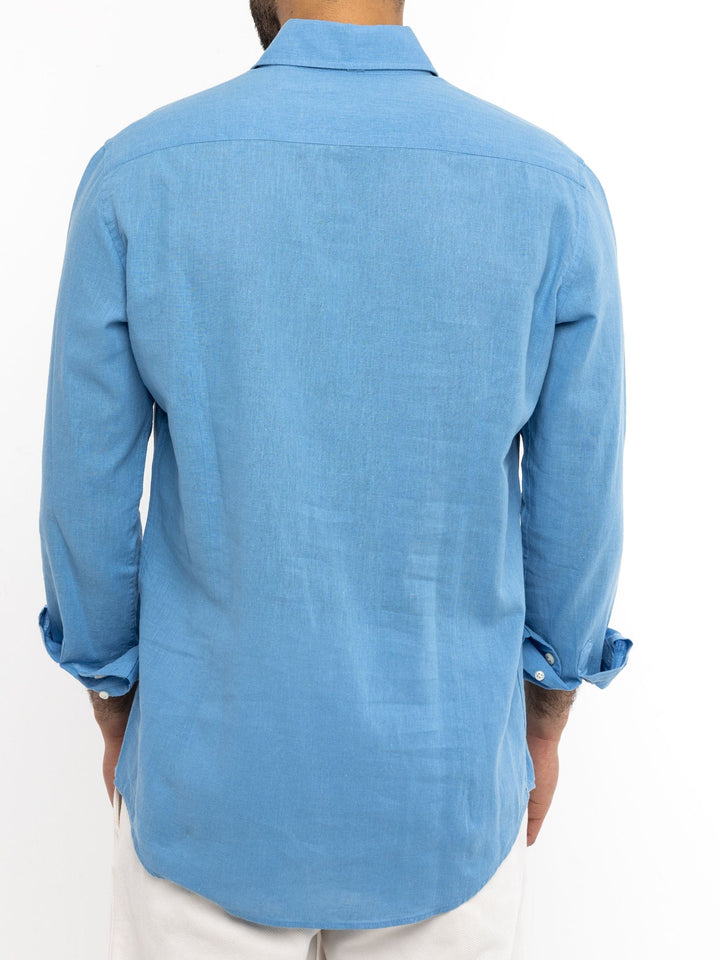 Zhivago x Nuuk Men Linen Shirt Light Blue Linen Shirt