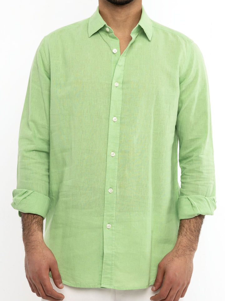 Zhivago x Nuuk Men Linen Shirt Light Green Linen Shirt