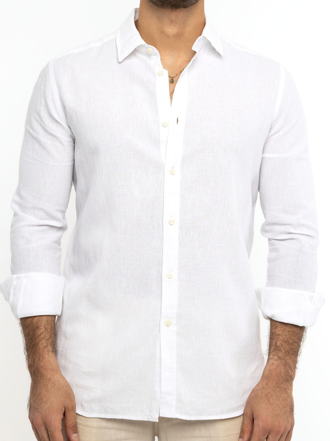 Zhivago x Nuuk Men Linen Shirt White Linen Shirt