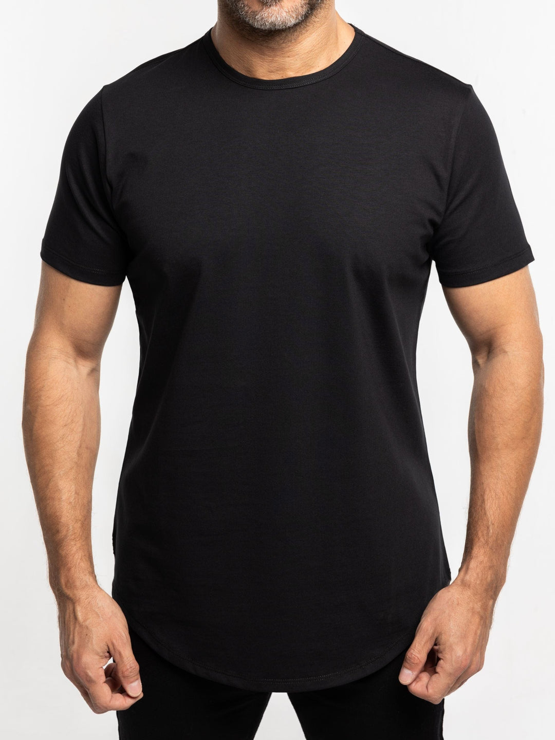 Zhivago x Nuuk Men T-shirt Black Curved Hem T-Shirt: SLS Comfort
