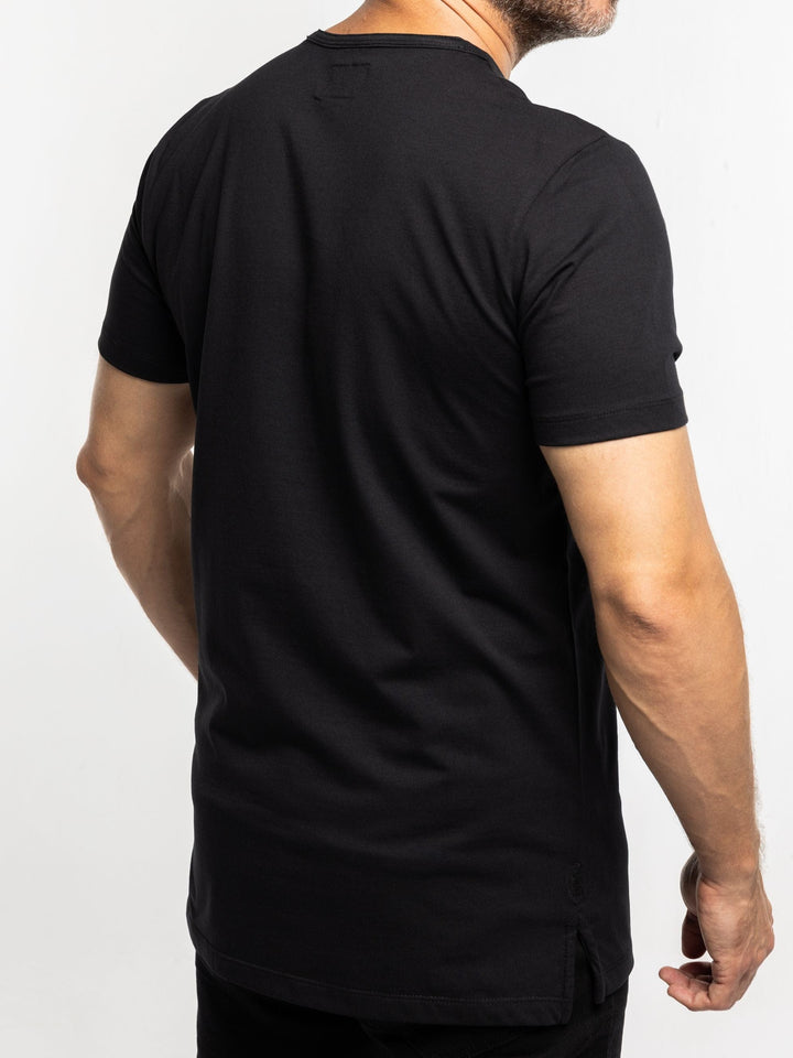 Zhivago x Nuuk Men T-shirt Black Split Hem T-Shirt: SLS Comfort