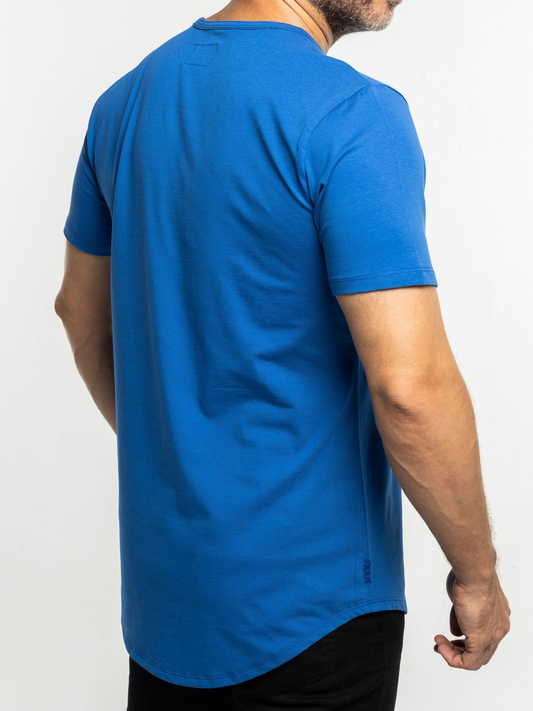 Zhivago x Nuuk Men T-shirt Blue Curved Hem T-Shirt: SLS Comfort