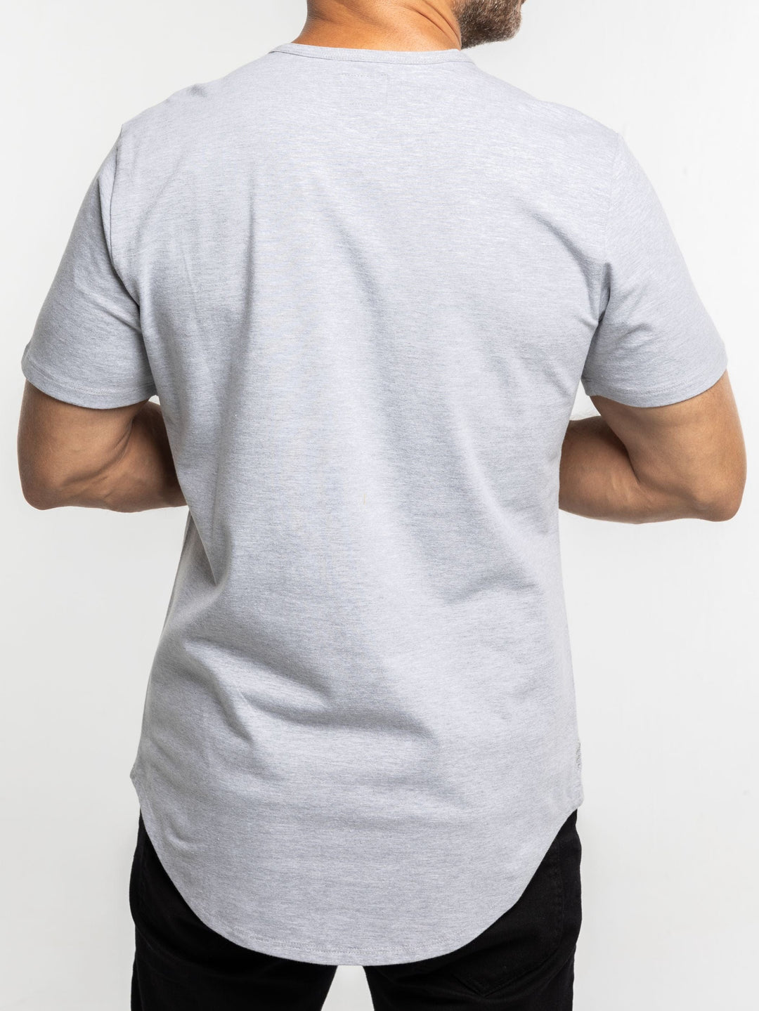 Zhivago x Nuuk Men T-shirt Grey Curved Hem T-Shirt: SLS Comfort