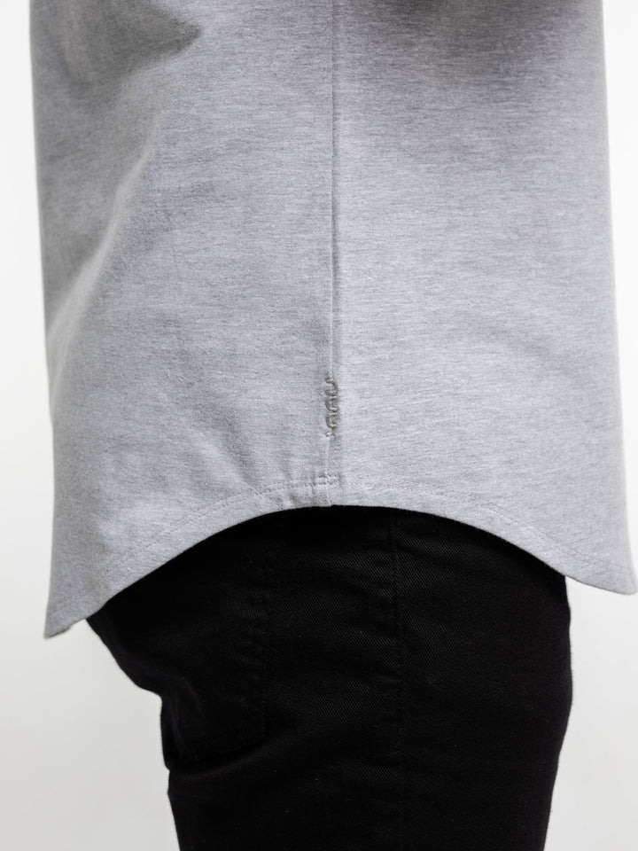 Zhivago x Nuuk Men T-shirt Grey Curved Hem T-Shirt: SLS Comfort