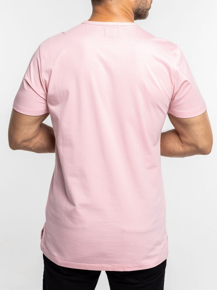 Zhivago x Nuuk Men T-shirt Light Rose Split Hem T-Shirt: SLS Comfort