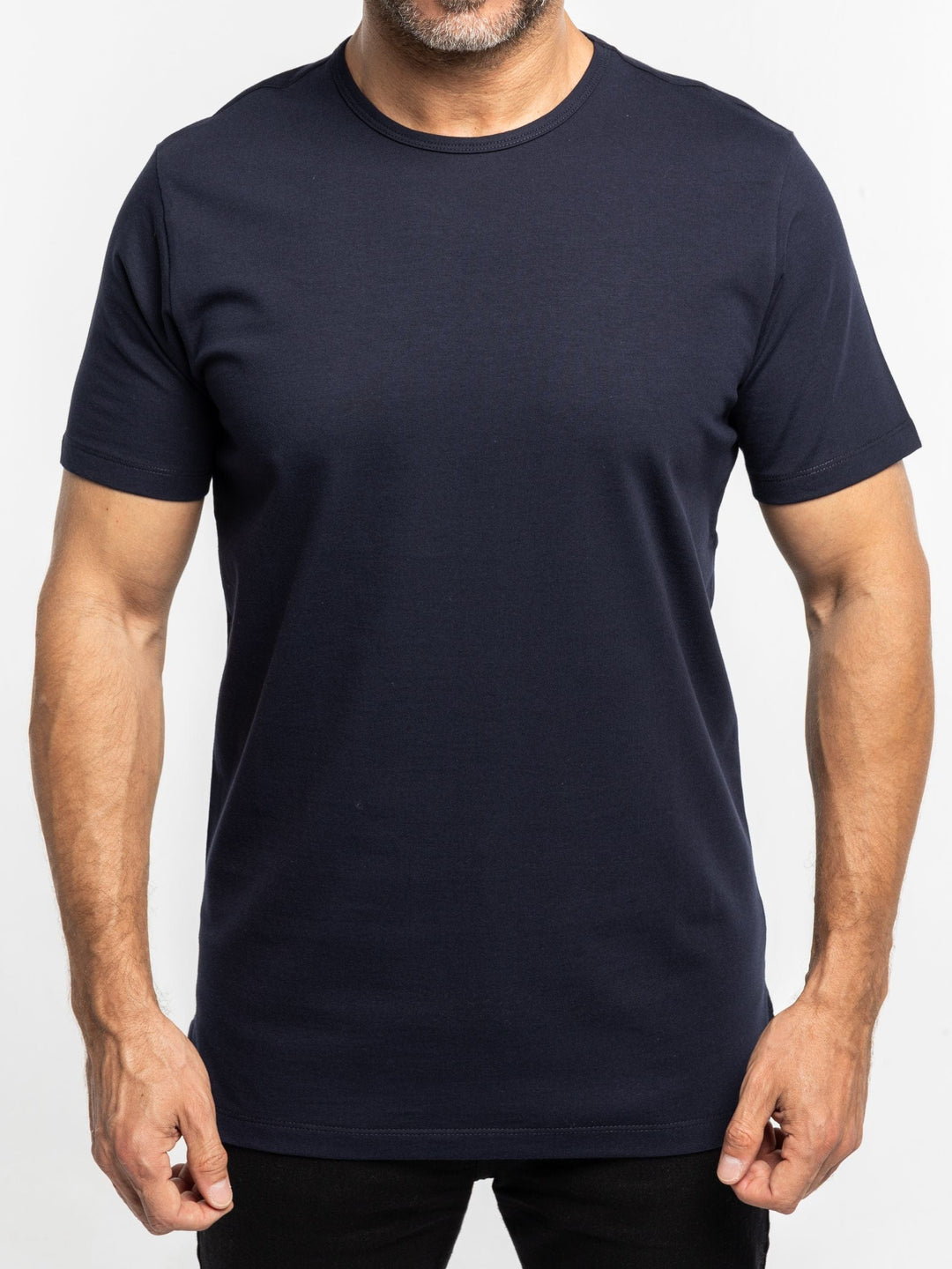 Zhivago x Nuuk Men T-shirt Navy Blue Split Hem T-Shirt: SLS Comfort