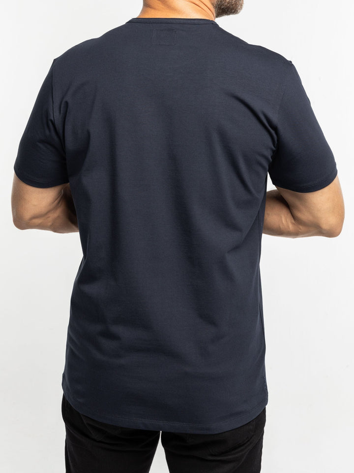 Zhivago x Nuuk Men T-shirt Navy Blue Straight Hem T-Shirt: SLS Comfort