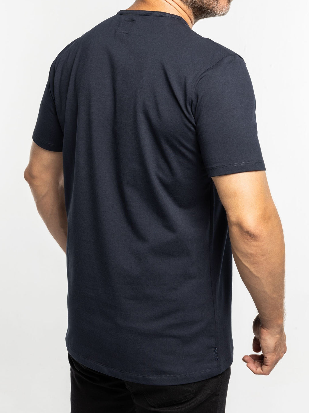 Zhivago x Nuuk Men T-shirt Navy Blue Straight Hem T-Shirt: SLS Comfort