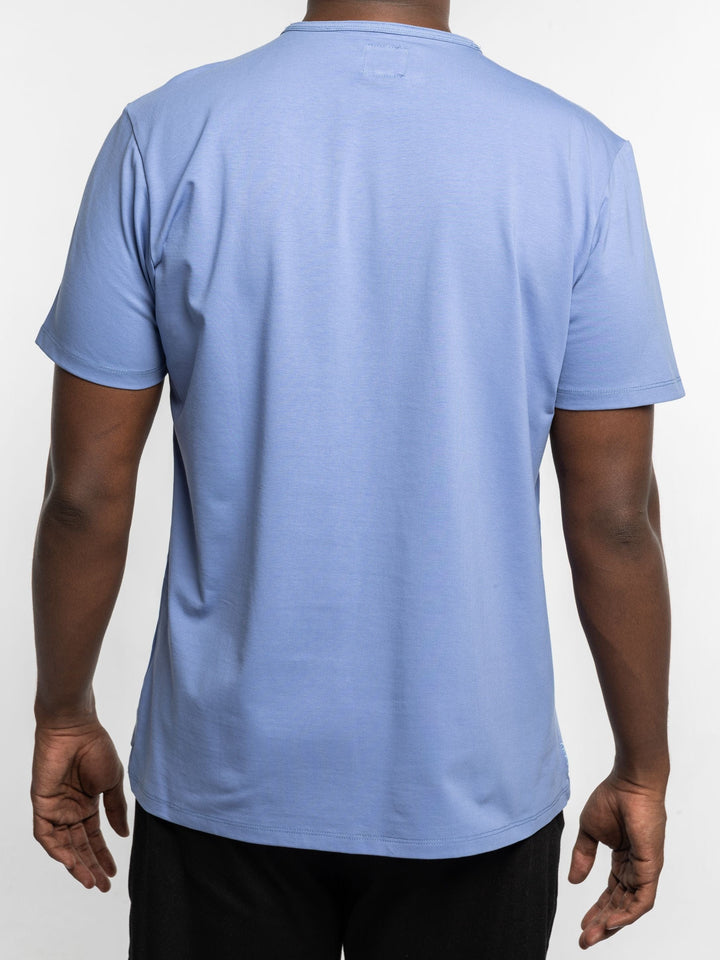 Zhivago x Nuuk Men T-shirt Slate Blue Straight Hem T-Shirt: SLS Comfort