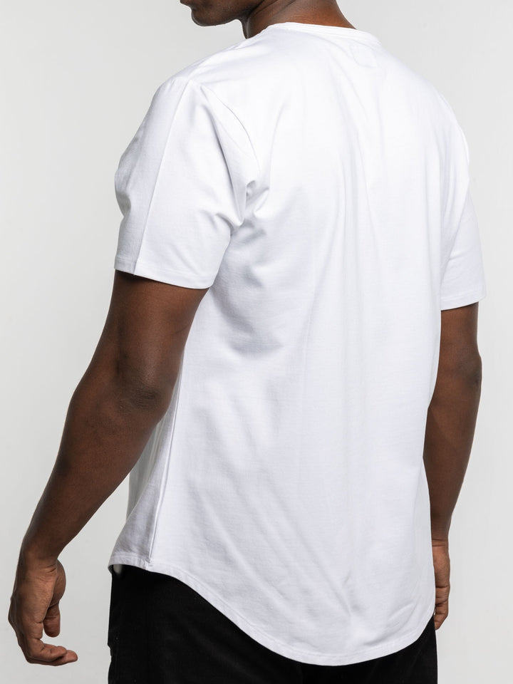 Zhivago x Nuuk Men T-shirt White Curved Hem T-Shirt: SLS Comfort
