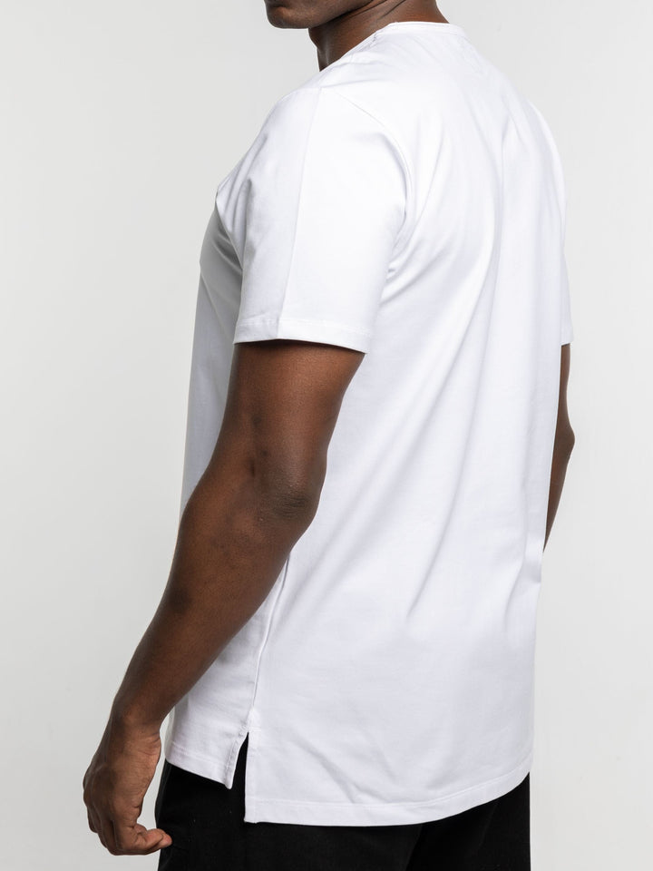 Zhivago x Nuuk Men T-shirt White Split Hem T-Shirt: SLS Comfort