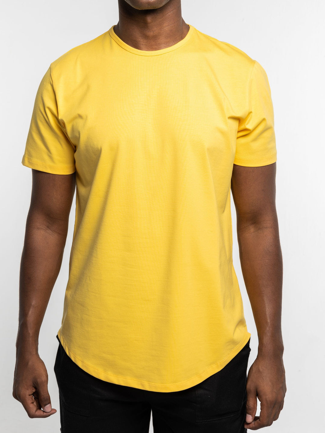 Nuuk Yellow Curved Hem T-Shirt: SLS Comfort