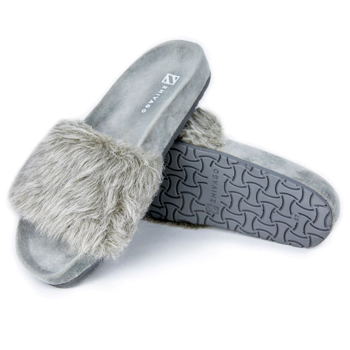 Zhivago Women Slides Snuggies Grey